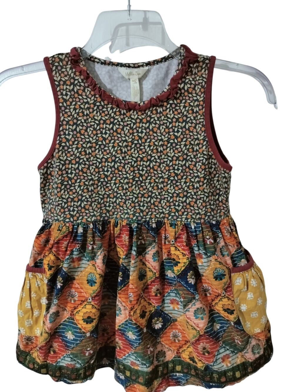5864)Matilda Jane Girl : Mohunk Mountain ' Sara Top Floral Whimsy Dress Size 14